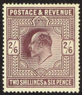 1911-13 2s.6d Dull Reddish Purple, SG 316, Never Hinged Mint, Cat. Â£625. - Unclassified