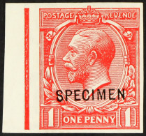 1912-24 1d Red Imperforate With Type 26 'SPECIMEN', Spec N16(1)u, Fine Mint. Cat Â£90. - Ohne Zuordnung