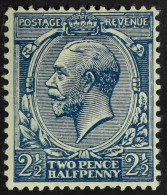 1912-24 2Â½d Indigo-blue Wmk Cypher, Spec N21(14), Mint Lightly Hinged, Large Part OG With Philatelic Expertising (GB) C - Ohne Zuordnung