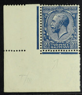 1912-24 2Â½d Royal Blue Wmk Cypher, Spec N21(16), Never Hinged Mint From The Low-left Corner Of The Sheet With Copy Of R - Sin Clasificación