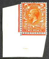 1912-24 2d Intense Bright Orange Wmk Cypher, Spec N19(9), Never Hinged Mint From The Low-left Corner Of The Sheet With C - Non Classés