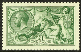 1913 Â£1 Green Seahorse, SG 403, Never Hinged Mint, Very Well Centered. Cat. Â£3750. - Zonder Classificatie