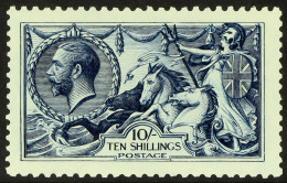 1913 10s Indigo-blue Seahorse, SG 402, Never Hinged Mint. Cat. Â£1500. - Ohne Zuordnung