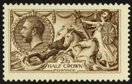 1913 2s6d Sepia-brown Seahorse, Waterlow Printing, SG 400, Mint Large Part OG, Lightly Hinged. Fresh, Cat Â£300. - Non Classés