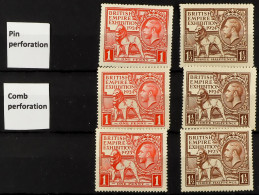 1924-35 COMMEMORATIVES With Both Wembley Sets, PUC Incl. Inverted And Sideways (less 2Â½d), 1935 Jubilee Inverted Etc, N - Sin Clasificación