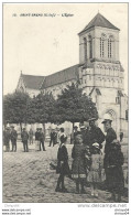 21Li     76 SAINT SAENS  EGLISE TRES ANIMEE (VUE PAS COURANTE) - Saint Saens