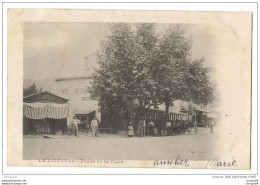 28Vo   83 LE LUC PLACE DE LA GARE (VUE PAS COURANTE) - Le Luc