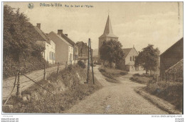 43Mé   Belgique Villers La Ville Rue De Sart Et L'église Couleur Sepia - Villers-la-Ville