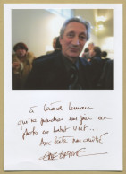 Gérard De Cortanze - Écrivain Français - Carte Dédicacée + Photo - 2015 - Ecrivains