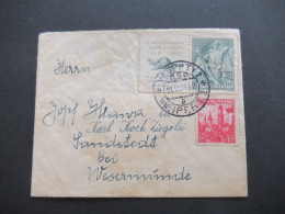 Tschechoslowakei CSSR 1938 20. Jahrestag Kämpfe Am Doss Alto Mit Zierfeld Stempel Weipert 2 - Briefe U. Dokumente