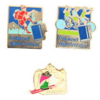 Lot De 3 Pin's PELLICULES PHOTO Vintage - Alpinisme - Ski Et Tandem - N091 - Fotografía