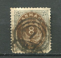 26241 Danemark N°19° 8s. Gris Et Brun  1870  B - Gebraucht
