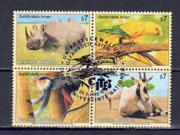 UNO Wien 1995 - Gefährdete Arten (III) - Fauna, Nr. 180 - 183, Gestempelt / Used - Usados