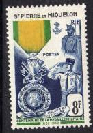 St Pierre Et Miquelon N° 347  XX Centenaire De La Médaille Militaire Sans Charnière  TB - Ongebruikt