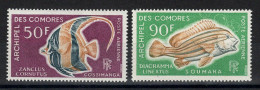 Comores - YV PA 23 & 24 N** MNH Luxe , Poissons , Cote 15 Euros - Poste Aérienne