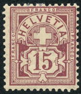 SUISSE - Z 64B 15C LILAS  CROIX FEDERALE * - Neufs