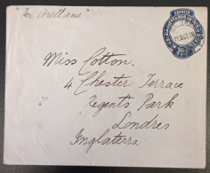 Brazil 1898 Postal Stationery Cover Stamp 300 Réis Rio De Janeiro To London By Orellana Pacific Steam Navigation Company - Postal Stationery