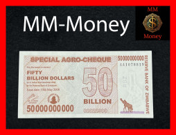 ZIMBABWE  50 Billion $  15.5.2008   P. 63  "agro Cheque"    UNC - Zimbabwe