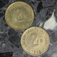 France LOT (2) : 2 Francs "FRANCE" 1944 - Mezclas - Monedas