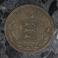  Guernsey / Guernesey, , 8 Doubles, 1864, , Bronze, TTB (EF),
KM#7 - Guernsey