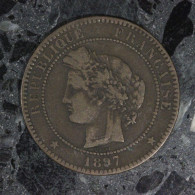  France, Cérès, 10 Centimes, 1897, , Bronze, TB+ (VF),
KM#815.1, Gad.265, F. 135/44 - 10 Centimes