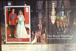 South Georgia 2011 Royal Wedding Minisheet MNH - Géorgie Du Sud