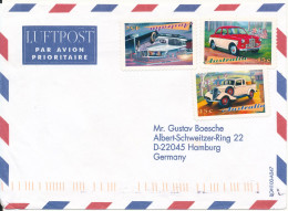 Australia Air Mail Cover Sent To Germany Old Cars - Lettres & Documents