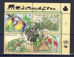 UNO Wien 1996 - Gefährdete Arten (IV) - Flora, Nr. 205 - 208, Gestempelt / Used - Oblitérés