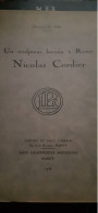 Un Sculpteur Lorrain à Rome Nicolas CORDIER Chanoine P.FIEL édition Du Pays Lorrain 1933 - Livres Dédicacés