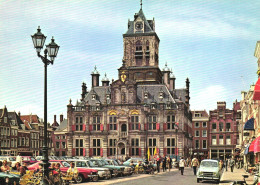 DELFT, TOWN HALL, ARCHITECTURE, CARS, NETHERLANDS, POSTCARD - Delft