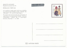 Mi P 36 ** MNH Overprint Stationery Postcard / Traditional Costumes, Frimærker I Forum / Latvia - Lettonie