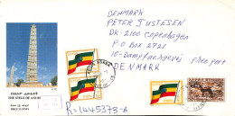 Ethiopia Registered Cover Sent Air Mail To Denmark 26-11-1993 Topic Stamps (sent From The Embassy Of Russia Addis Ababa) - Etiopia