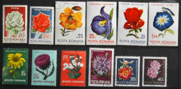 Lot De 12 Timbres - ROUMANIE POSTA ROMANA - FLEURS Diverses 1970/80 - Oblitérés - Lotes & Colecciones