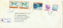 Yugoslavia Registered Cover Sent To Denmark 22-8-1990 Topic Stamps (sent From The Embassy Kuwait Belgrade) - Lettres & Documents