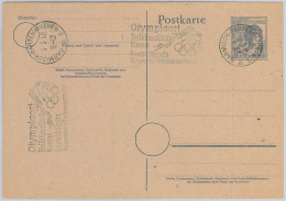 51126 - GERMANY - POSTAL HISTORY - WINTER OLYMPIC Postmark On STATIONERY 1948 - Winter 1948: St-Moritz