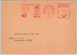 51127 - GERMANY - POSTAL HISTORY - Red Mechanical OLYMPIC Postmark TOKYO 1964 - Zomer 1964: Tokyo