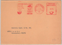 51127 - GERMANY - POSTAL HISTORY - Red Mechanical OLYMPIC Postmark TOKYO 1964 - Verano 1964: Tokio