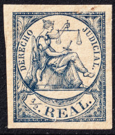 ESPAGNE / ESPANA - COLONIAS (serie Conjunta) 1865 Sello Fiscal "DERECHO JUDICIAL" 1/2R Azul - Nuevo - Kuba (1874-1898)