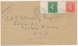 GB 1956, George VI 1d Light Red Marginal Item Without Control No. Cyl.-No. 189 No Dot And 1½d Matt Green Also Without A - Variedades, Errores & Curiosidades