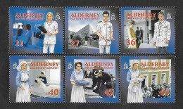 SD)2001 ALDERNEY FROM THE SERIES MEDICAL SERVICES, NURSES AND DOCTORS SERVING THE COMMUNITY, 6 STAMPS MNH - Alderney