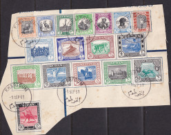 Sdn: 1951/61   Pictorial Set  SG123-139   Used On Piece - Sudan (...-1951)