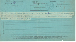 Télégramme  Oblitération De SAINT ETIENNE (42) 8 Février 1880 - Telegrafi E Telefoni