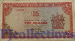 RHODESIA 2 DOLLARS 1975 PICK 31j VF - Rhodesia