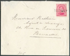 N°138 Annulé Par La Griffe De Fortune De TINTIGNY Sur Enveloppe Vers Bruxelles  - 21929 - Fortune Cancels (1919)