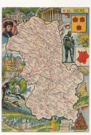CPSM - ISÈRE - Carte Du Département De L'Isère - Blondel La Rougery édit. - 1945 - Autres & Non Classés