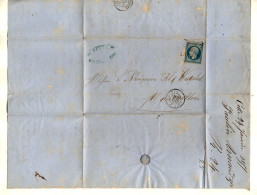 TB 4639 - 1855 - LAC - Lettre De M. PAULIN - ARNAUD à CETTE ( SETE ) Pour Mrs BLOUQUIER & WESTPHAL à MONTPELLIER - 1849-1876: Classic Period