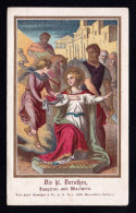 Santino/holycard: S. DOROTEA  - E -  PR - BR - Mm. 65 X 108 - Ed. Benziger & Co., Einsieldeln - Religion & Esotérisme