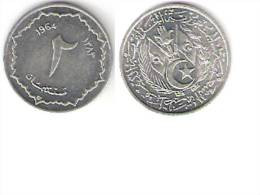 *Algeria 2 Centiemes 1964 Km 95   Unc !!!!!!!!!     * - Argelia