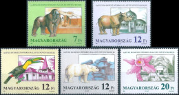 C5214c Hungary Zoo Animal Rhino Anniversary Building Full Set MNH - Neushoorn