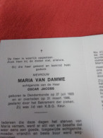 Doodsprentje Maria Van Damme / Dendermonde 27/7/1923 - 31/3/1986 ( Oscar Jacobs ) - Religion & Esotérisme